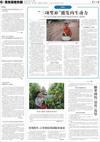 报名：农民日报 版次：第006版：版名：聚焦深度贫困 日期：20200822