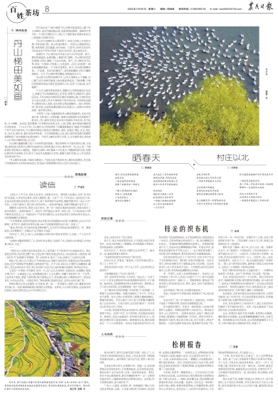 报名：农民日报 版次：第008版：版名：百姓茶坊 日期：20220326