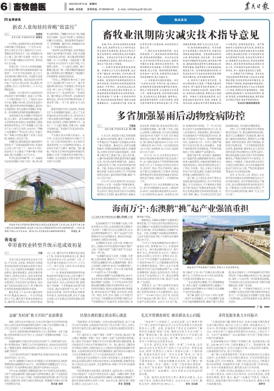 报名：农民日报 版次：第006版：版名：畜牧兽医 日期：20230810